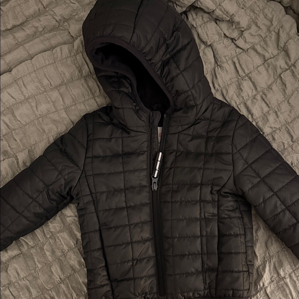 Toddler Black Quilted Jacket • 18M